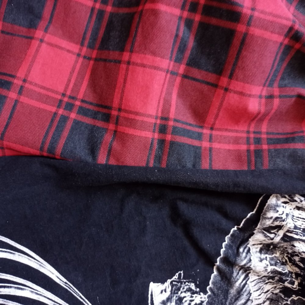 Custom Handmade American Flava Skull Plaid Shorts - Picture 6 of 6